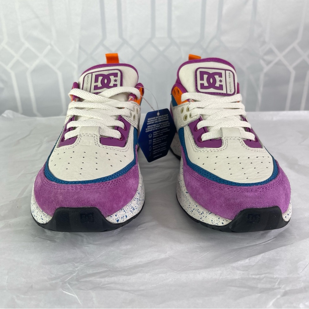 DC Shoes Ortholite Multi-Color Purple Teal Skate Sneakers Size 6.5